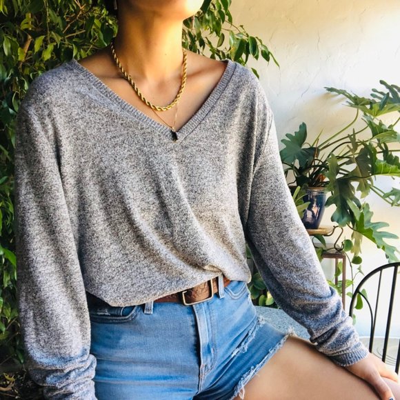 Lucky Brand Sweaters - Lucky Brand | Slouchy Heather Gray Sweater